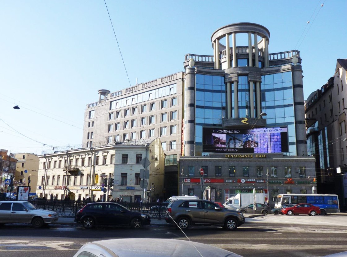 фасад дома, здание по адресу г Санкт-Петербург, Владимирский пр-кт, д 23